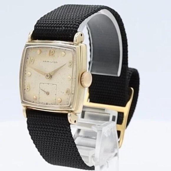 Vintage Accessories - Vintage Hamilton Dyson Men's Mechanical Wristwatch 747 USA 14k Gold Filled